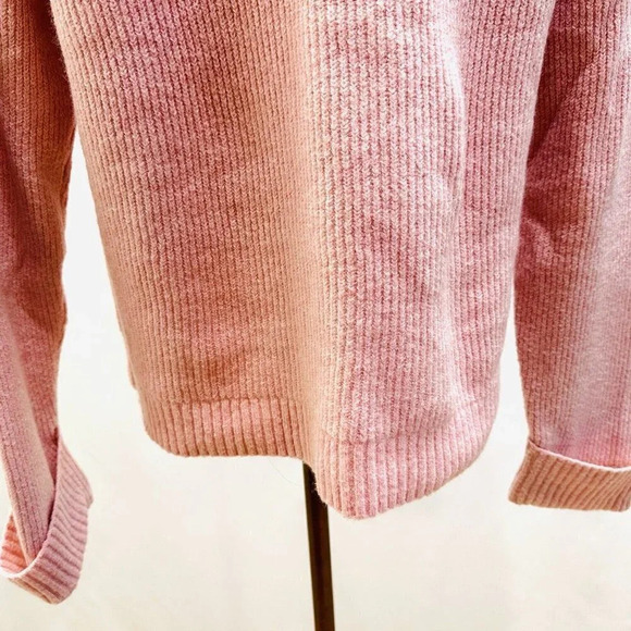 CHELSEA 28 Women Long Sleeve Pull-Over Turtle Neck Pink Sweater Size Medium - Picture 8 of 13